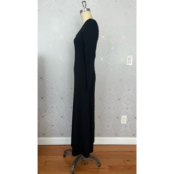 Isaac Mizrahi Black Maxi Goth Witch Dress Whimsigoth Dark Romance Small NWT $210 - Picture 3 of 14